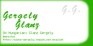 gergely glanz business card